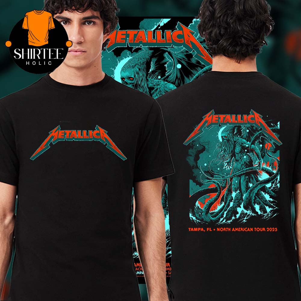Metallica Tampa FL 2025 Raymond James Stadium M72 North American TourJune 6th 8th Two Sided T-Shirt Metallica Tampa FL 2025 Raymond James Stadium M72 North American TourJune 6th 8th Two Sided T-Shirt