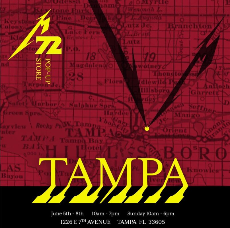 Metallica Tampa Map