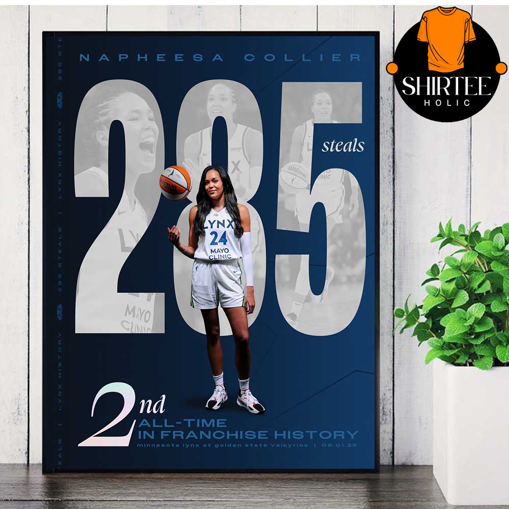 Napheesa Collier Minnesota Lynx 285 Steals 2nd All Time In Franchise History Home Decor Poster Canvas Napheesa Collier Minnesota Lynx 285 Steals 2nd All Time In Franchise History Home Decor Poster Canvas