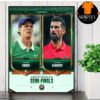 Novak Djokovic vs Jannik Sinner Roland Garros 2025 Semi Finals Home Decor Poster Canvas
