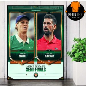 Novak Djokovic vs Jannik Sinner Roland Garros 2025 Semi Finals Home Decor Poster Canvas
