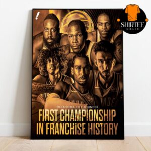 OKC Thunder 2025 NBA Champions First Championship In Franchise History Home Decor Poster Canvas