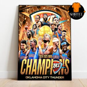 OKC Thunder 2025 NBA World Champions Home Decor Poster Canvas