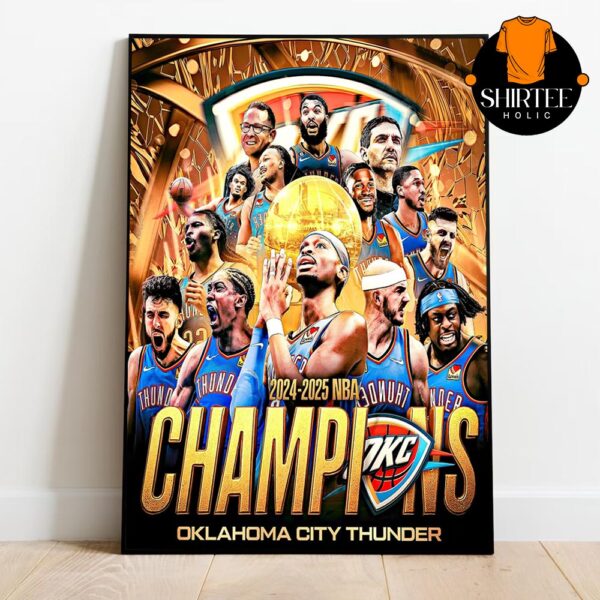 OKC Thunder 2025 NBA World Champions Home Decor Poster Canvas