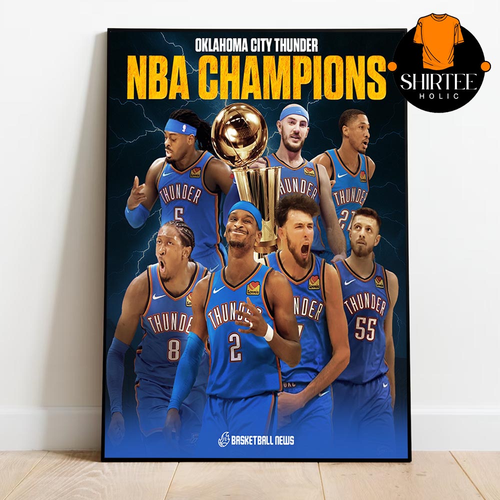 OKC Thunder Are NBA Champions 2025 Take Down Indiana Pacers Game 7 Home Decor Poster Canvas OKC Thunder Are NBA Champions 2025 Take Down Indiana Pacers Game 7 Home Decor Poster Canvas