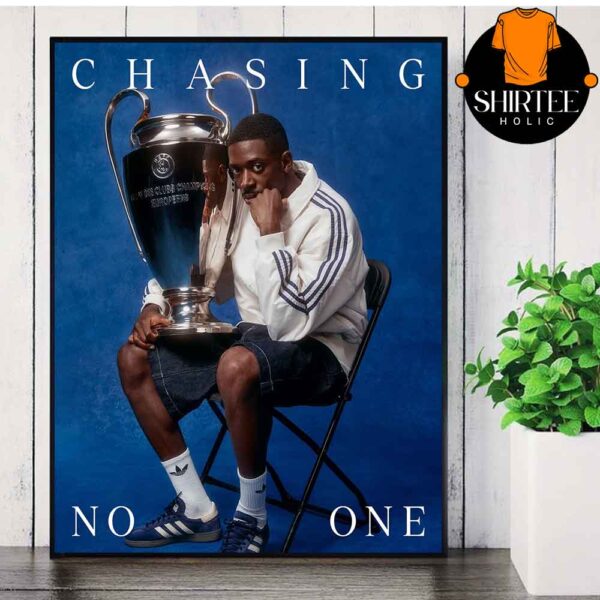 Ousmane Dembele x Adidas Chasing No One Champions League Trophies 2025 Home Decor Poster Canvas