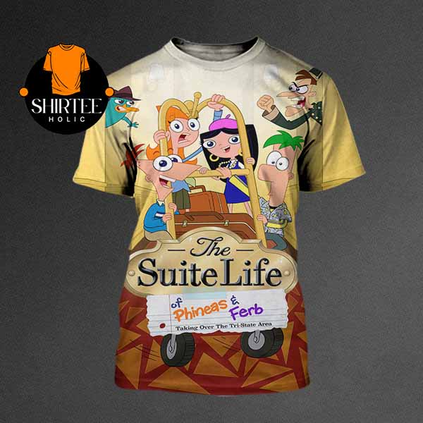 Phineas And Ferb The Suite Life The Tri State Arena 2025 New Poster All Over Print T-Shirt Phineas And Ferb The Suite Life The Tri State Arena 2025 New Poster All Over Print T-Shirt