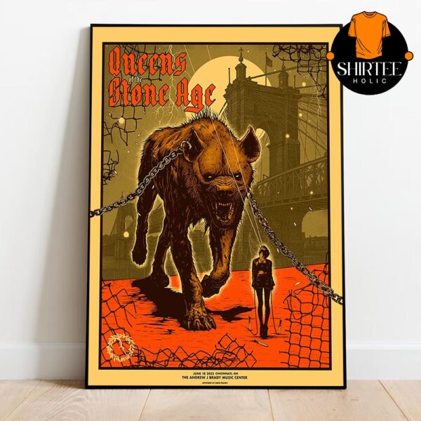 QOTSA Queen Of The Stone Ages Cincinnati OH 2025 The Andrwe J Brady Music Center On June 18th Home Decor Poster Canvas