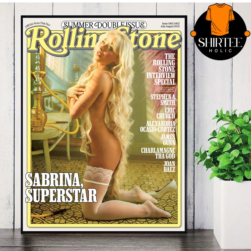 Sabrina Carpenter Rolling Stone Magazine Cover 2025 Summer Double Issue Hoome Decor Poster Canvas Sabrina Carpenter Rolling Stone Magazine Cover 2025 Summer Double Issue Hoome Decor Poster Canvas
