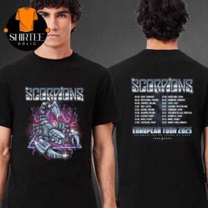 Scorpions European Tour 2025 Robotic Tour Dates Two Sided T-Shirt
