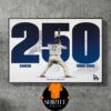 Shohei Ohtani 250 Career Home Runs Los Angeles Dodgers MLB 2025 Home Decor Poster Canvas