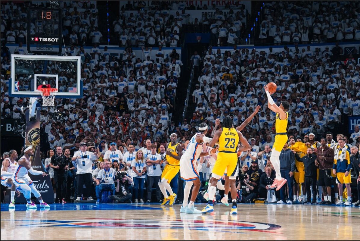Tyrese Haliburton Hitting Clutch Shot Win Game 1 NBA Finals 2025 Indiana Pacers Defeat OKC Thunder