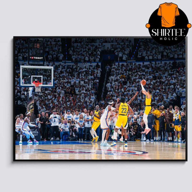 Tyrese Haliburton Hitting Clutch Shot Win Game 1 NBA Finals 2025 Indiana Pacers Defeat OKC Thunder Home Decor Poster Canvas