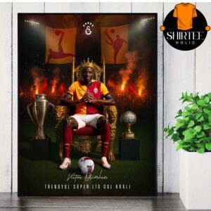 Victor Osimhen Trendyol Super Lig 2025 Gol Krali Home Decor Poster Canvas