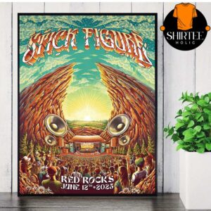 Stick Figure Red Rocks Amphitheatre 2025 On June 12th Home Decor Poster Canvas