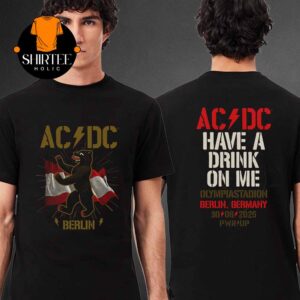 ACDC Berlin 2025 PWR UP Tour Olympiastadion Germany On June 30th Two Sided T-Shirt