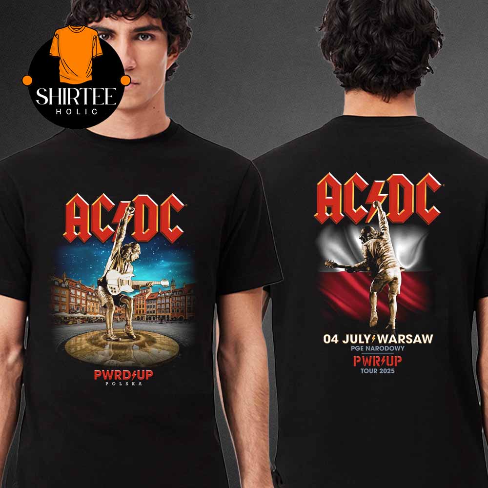 ACDC Warsaw 2025 PGE Narodowy Poland On July 4th 2025 Two Sided T-Shirt ACDC Warsaw 2025 PGE Narodowy Poland On July 4th 2025 Two Sided T-Shirt