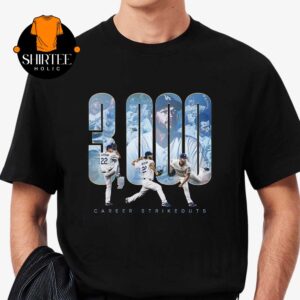 Clayton Kershaw 3000 Career Strikeouts Make History MLB Los Angeles Dodgers 2025 Unisex T-Shirt