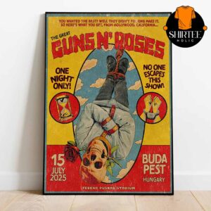 Guns N’ Roses Budapest 2025 Puskas Arena Hungary On July 15th Home Decor Poster Canvas