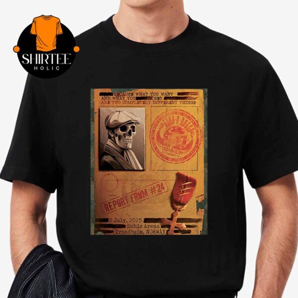 Guns N’ Roses Trondheim Norway 2025 Dahls Arena On July 2nd Vintage T-Shirt