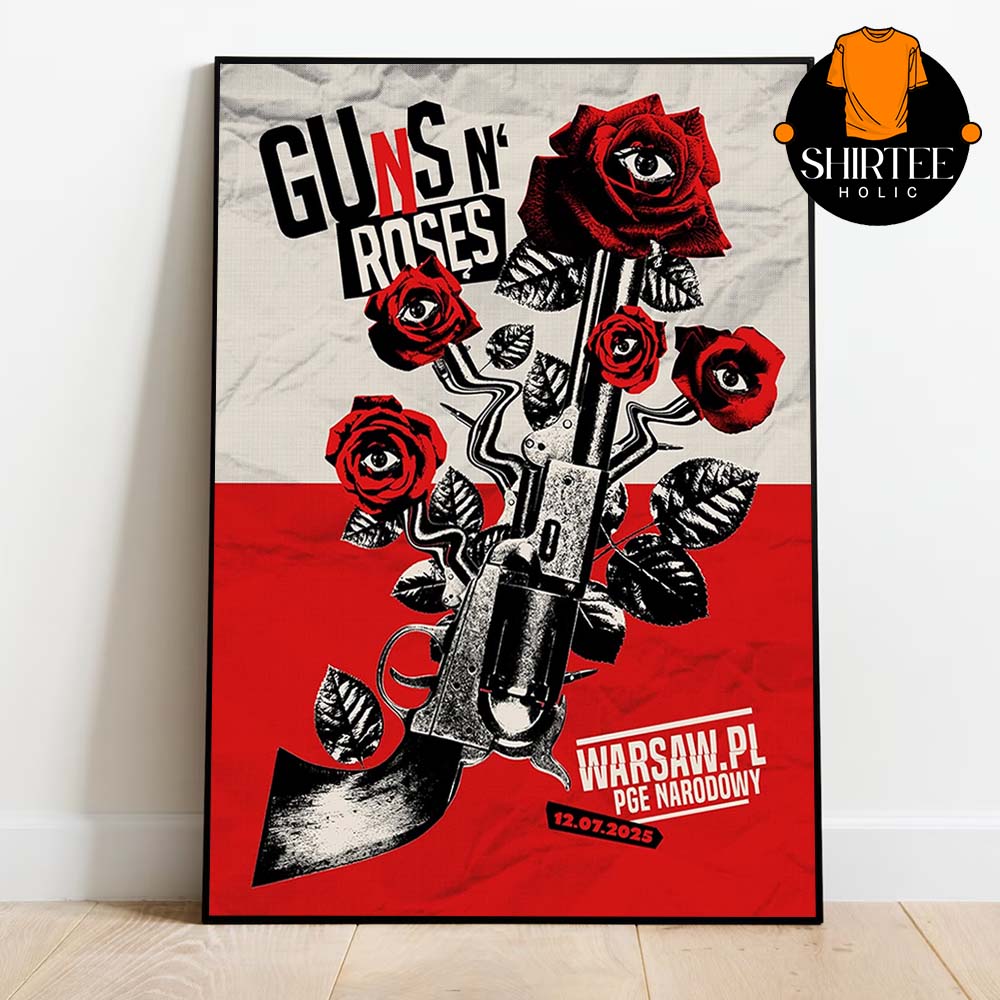 Guns N' Roses Warsaw PL 2025 PGE Narodowy On July 12th Home Decor Poster Canvas Guns N' Roses Warsaw PL 2025 PGE Narodowy On July 12th Home Decor Poster Canvas