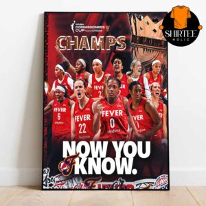 Indiana Fever WNBA 2025 Commissioner’s Cup Champions Home Decor Poster Canvas