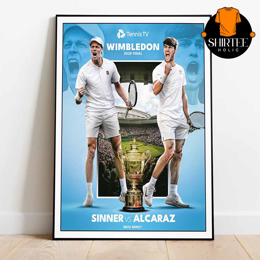 Jannik Sinner Vs Carlos Alcaraz Wimbledon 2025 Final Who Win Home Decor Poster Canvas Jannik Sinner Vs Carlos Alcaraz Wimbledon 2025 Final Who Win Home Decor Poster Canvas