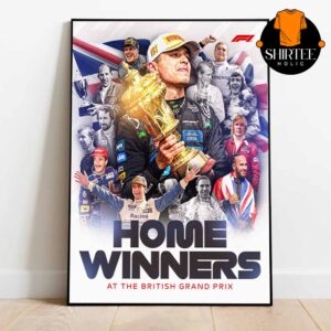 Lando Norris British GP Winners 2025 McLaren F1 Team Home Decor Poster Canvas