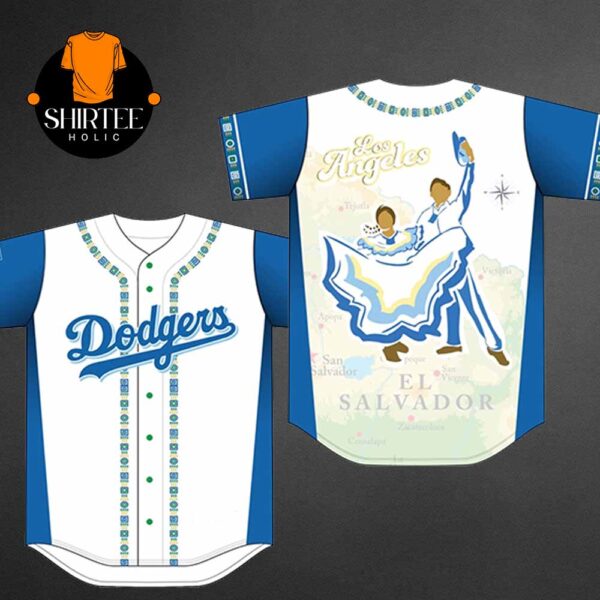 Los Angeles Dodgers MLB Salvadoran Heritage Night 2025 Baseball Jersey
