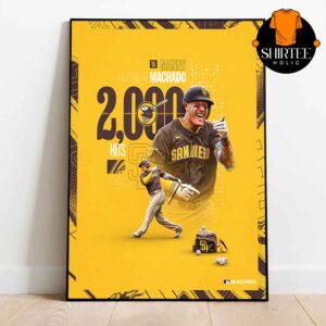 Manny Machado 2000 Career Hits MLB 2025 San Diego Padres Home Decor Poster Canvas