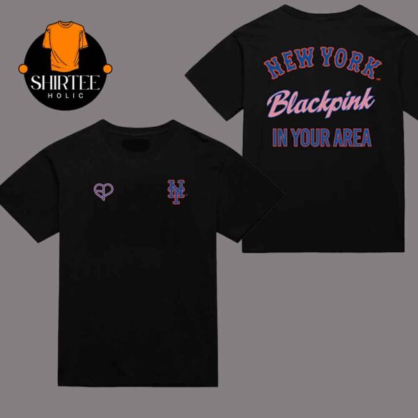 New York Mets x Blackpink In Your Area MLB 2025 Two Sided T-Shirt