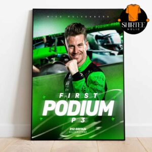 Nico Hulkenberg First F1 Podium In 239th Race 2025 British GP Home Decor Poster Canvas