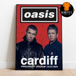 Oasis Cardiff Principality Stadium 2025 On July 4th Tour Home Decor Poster Canvas