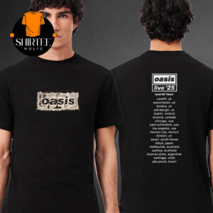 Oasis Live 25 Tour Dates 2025 Photo Two Sided T-Shirt