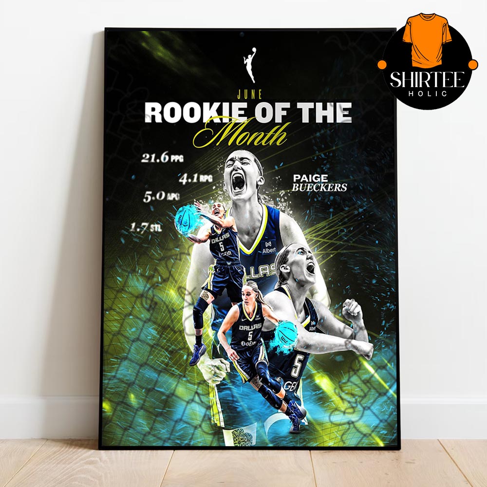 Paige Bueckers Rookie Of The Month June 2025 Dallas Wings WNBA Home Decor Poster Canvas Paige Bueckers Rookie Of The Month June 2025 Dallas Wings WNBA Home Decor Poster Canvas