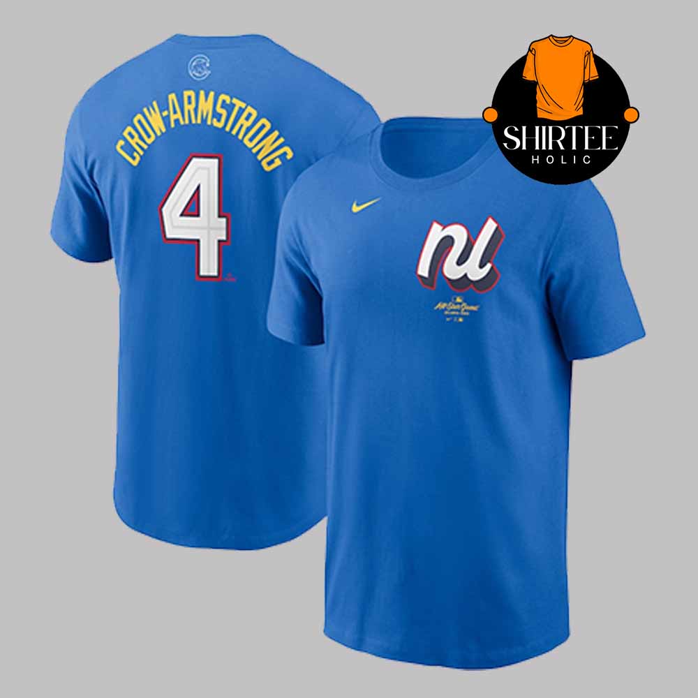 Pete Crow Armstrong 2025 MLB All Star National League Edition Name And Number Two Sided T-Shirt Pete Crow Armstrong 2025 MLB All Star National League Edition Name And Number Two Sided T-Shirt