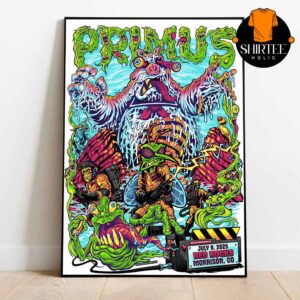 Primus Red Rocks Amphithestre 2025 Morrison CO On July 9th Home Decor Poster Canvas