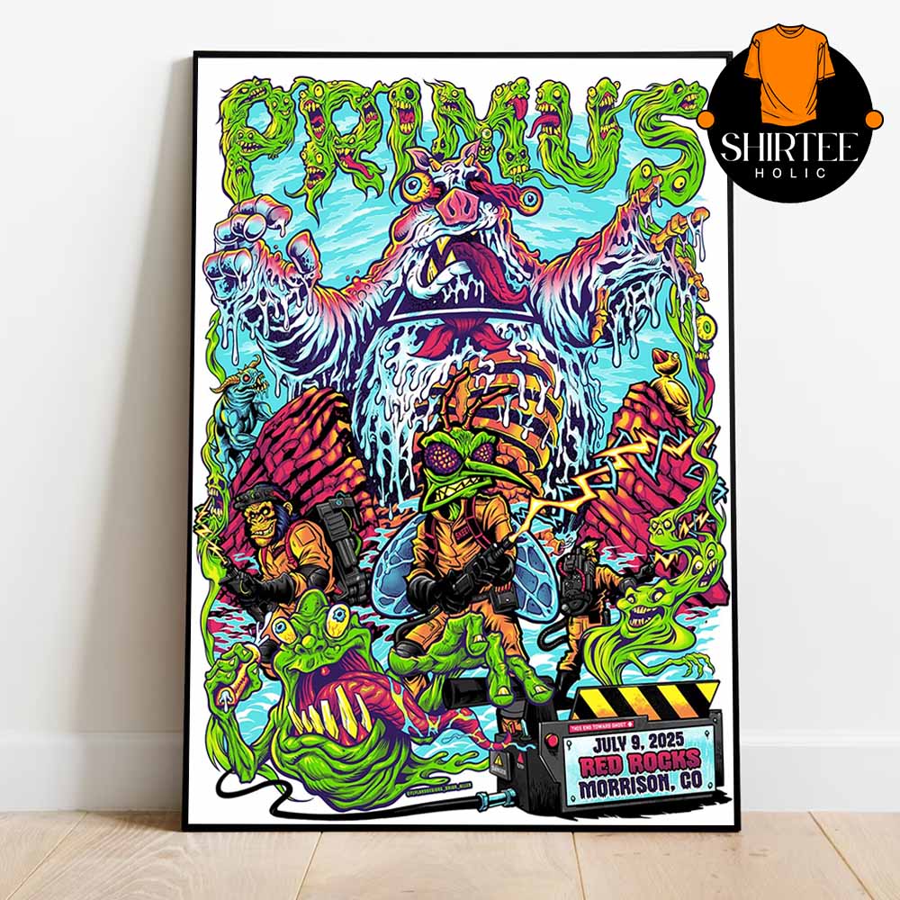 Primus Red Rocks Amphithestre 2025 Morrison CO On July 9th Home Decor Poster Canvas Primus Red Rocks Amphithestre 2025 Morrison CO On July 9th Home Decor Poster Canvas
