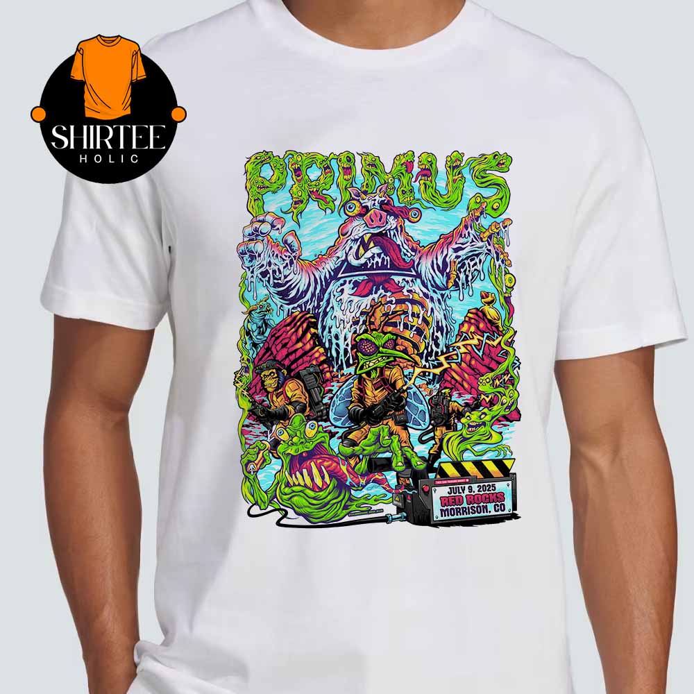 Primus Red Rocks Amphithestre 2025 Morrison CO On July 9th Unisex T-Shirt Primus Red Rocks Amphithestre 2025 Morrison CO On July 9th Unisex T-Shirt