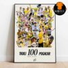 Tadej Pogacar 100th Career Win 2025 Tour De France Victory In The City Of 100 Towers Home Decor Poster Canvas