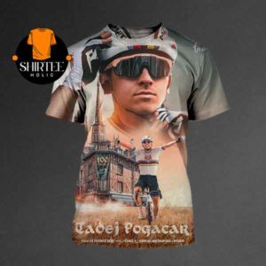 Tadej Pogacar 100th Career Win Tour De France 2025 Victory In The City Of 100 Towers All Over Print T-Shirt