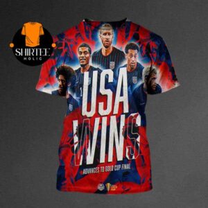 USMNT US Soccer Men’s National Team Advance To 2025 Gold Cup Finals All Over Print T-Shirt