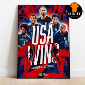 USMNT US Soccer Men’s National Team Advance To 2025 Gold Cup Finals Home Decor Poster Canvas