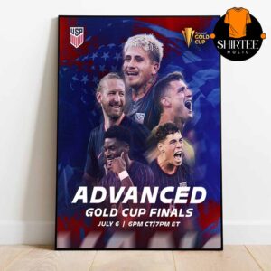 USMNT US Soccer Men’s National Team Advance To Gold Cup Finals 2025 Home Decor Poster Canvas